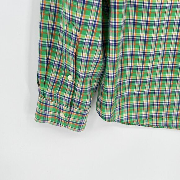 Ralph Lauren Custom Fit Plaid Shirt XL Pink Green Blue Pony Logo Classic Preppy - Picture 7 of 9